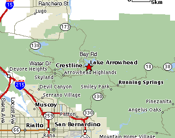 Lake Arrowhead Map, Lake Arrowhead Maps, Map of Lake Arrowhead.